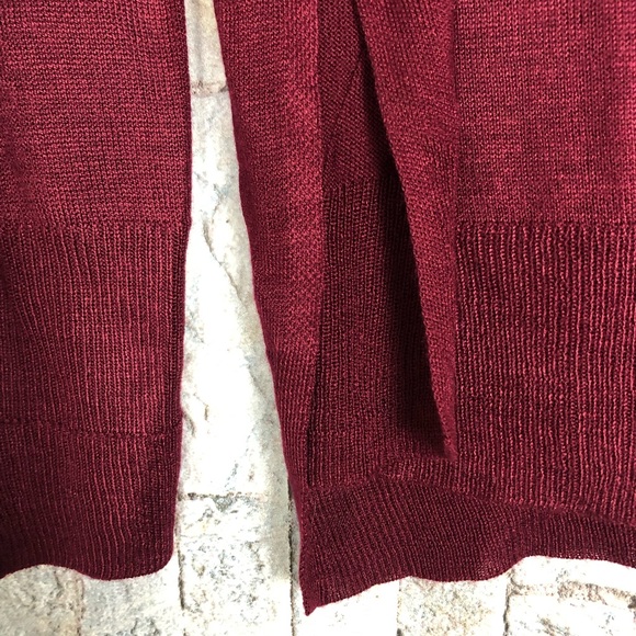 ZARA Knit Burgundy long Sleeve Top - Picture 4 of 4